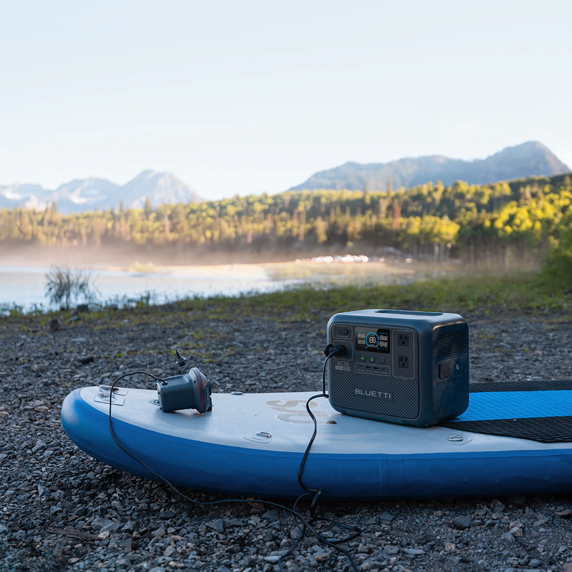 BLUETTI AC50B 700W portable power station angled view
