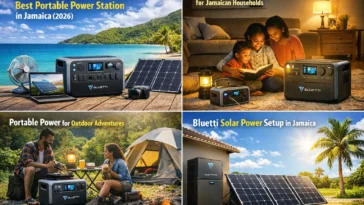 Best portable power station in Jamaica used with solar panels for home backup power