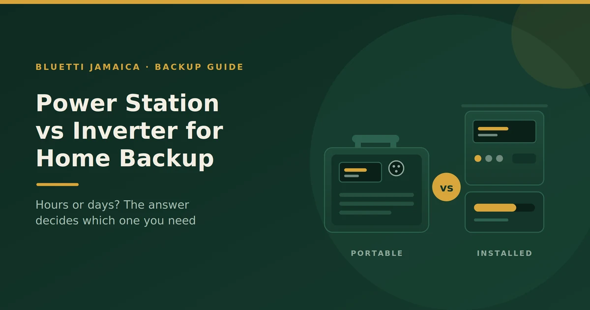 Power Station vs Inverter for Home Backup in Jamaica