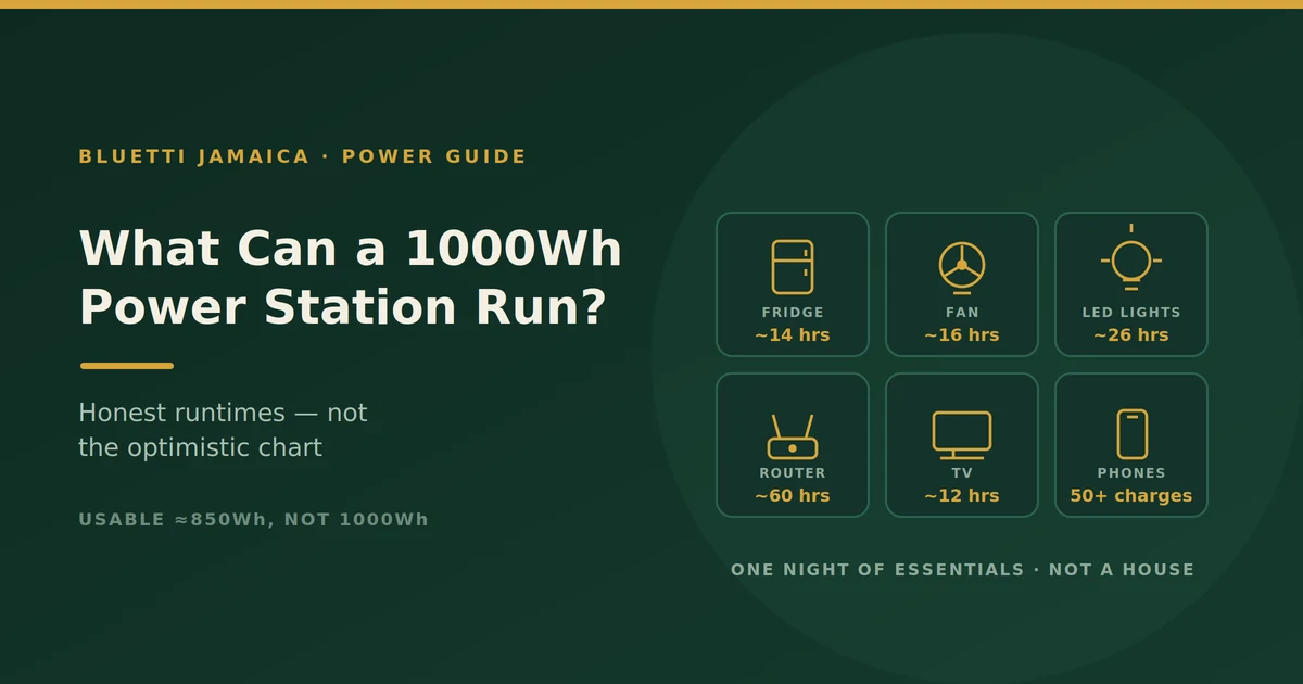 What Can a 1000Wh Power Station Run?